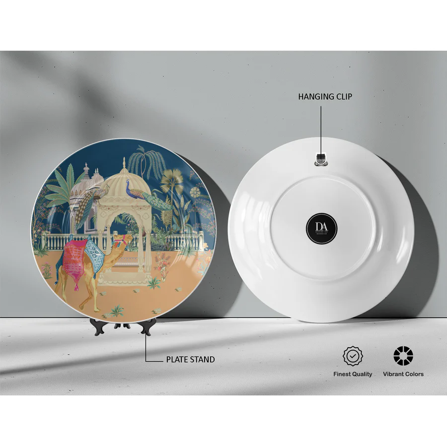 Camel in the Garden, decorative wall plate - Image 3