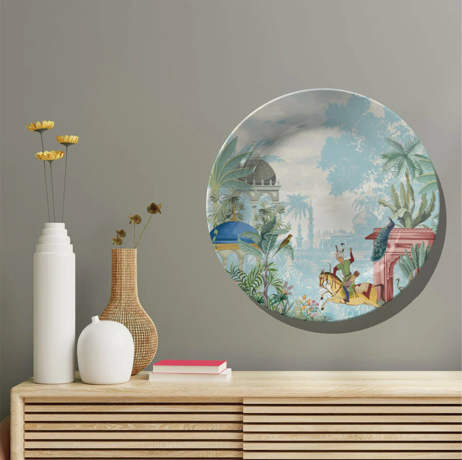 Persian Prince Riding the Horse, decorative wall plate - Image 3